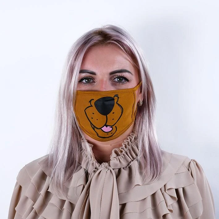 Scooby Doo veido kaukė su šuns snukio piešiniu
