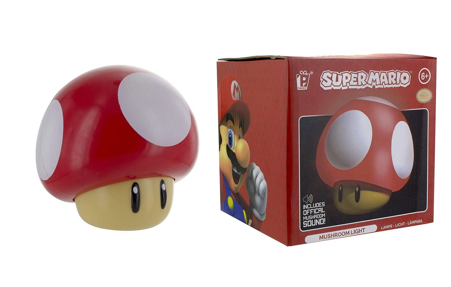 Paladone Super Mario Mushroom lempa 10cm