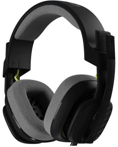 Logitech Astro A10 žaidimų ausinės su pilkomis pagalvėlėmis