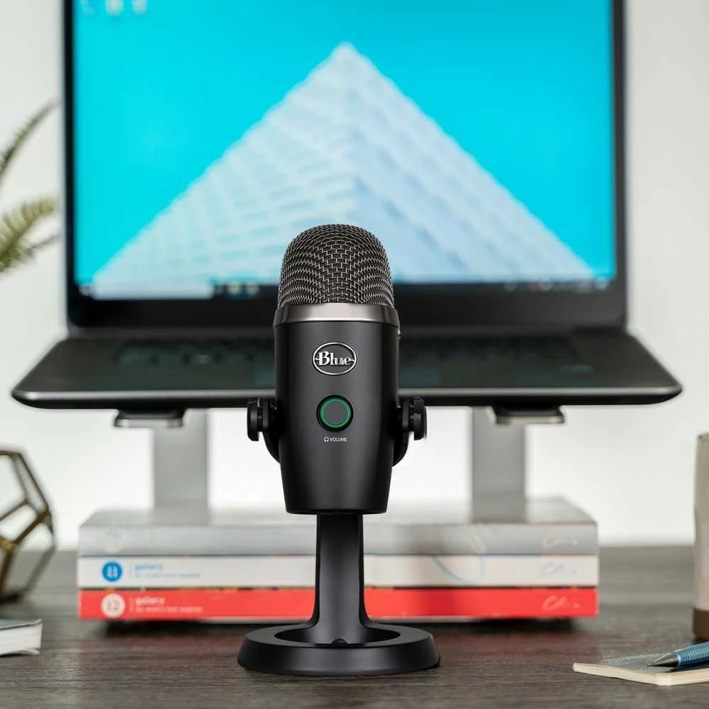 Blue Logitech G Mėlyna Yeti Nano (juodas) kondensatorinis mikrofonas