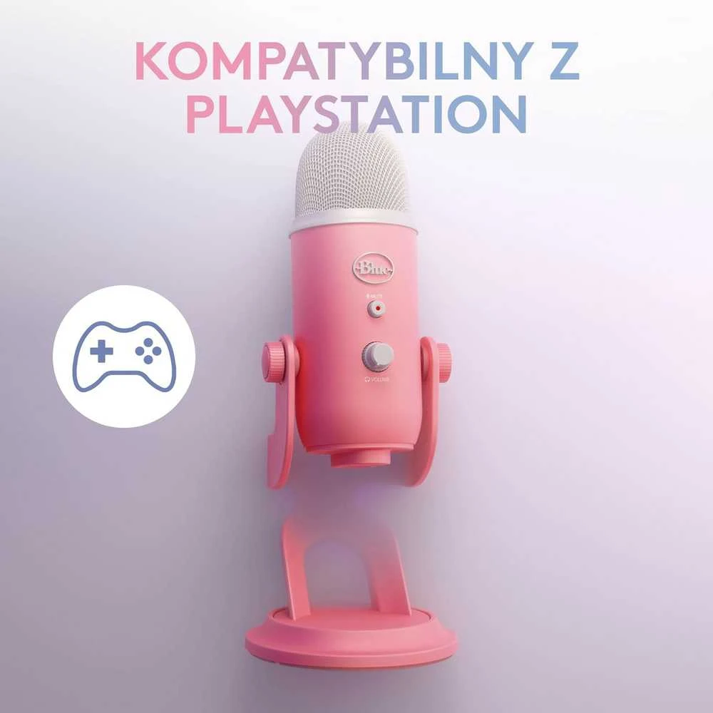 Logitech G Mėlyna Yeti (rožinis) kondensatorinis mikrofonas