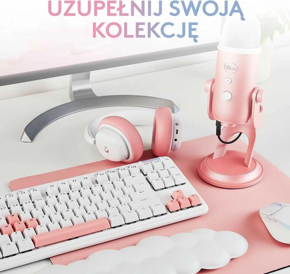 Logitech G Mėlyna Yeti (rožinis) kondensatorinis mikrofonas