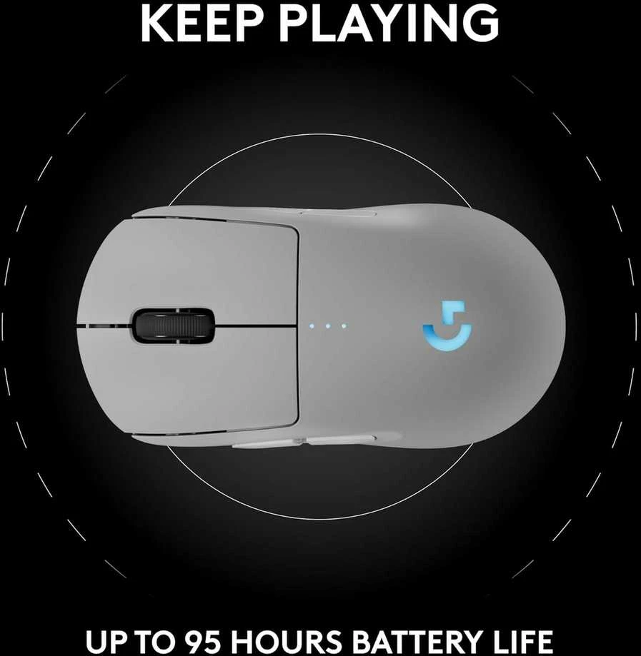 LOGITECH G PRO 2 LIGHTSPEED Belaidė pelė - Baltas - 2.4GHZ - EER2-933