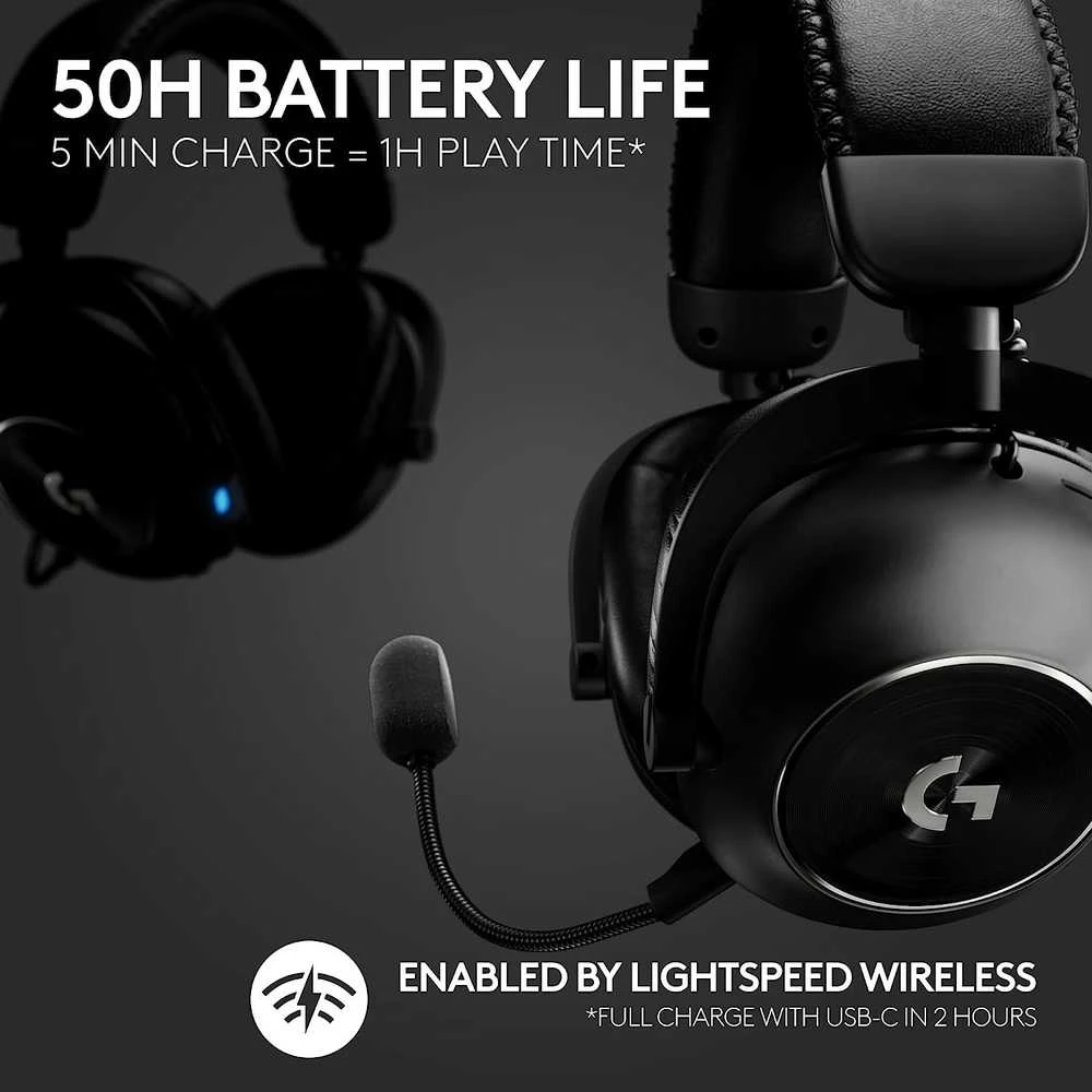 Logitech G Pro X 2 Lightspeed belaidės ausinės žaidimams, Baltos spalvos