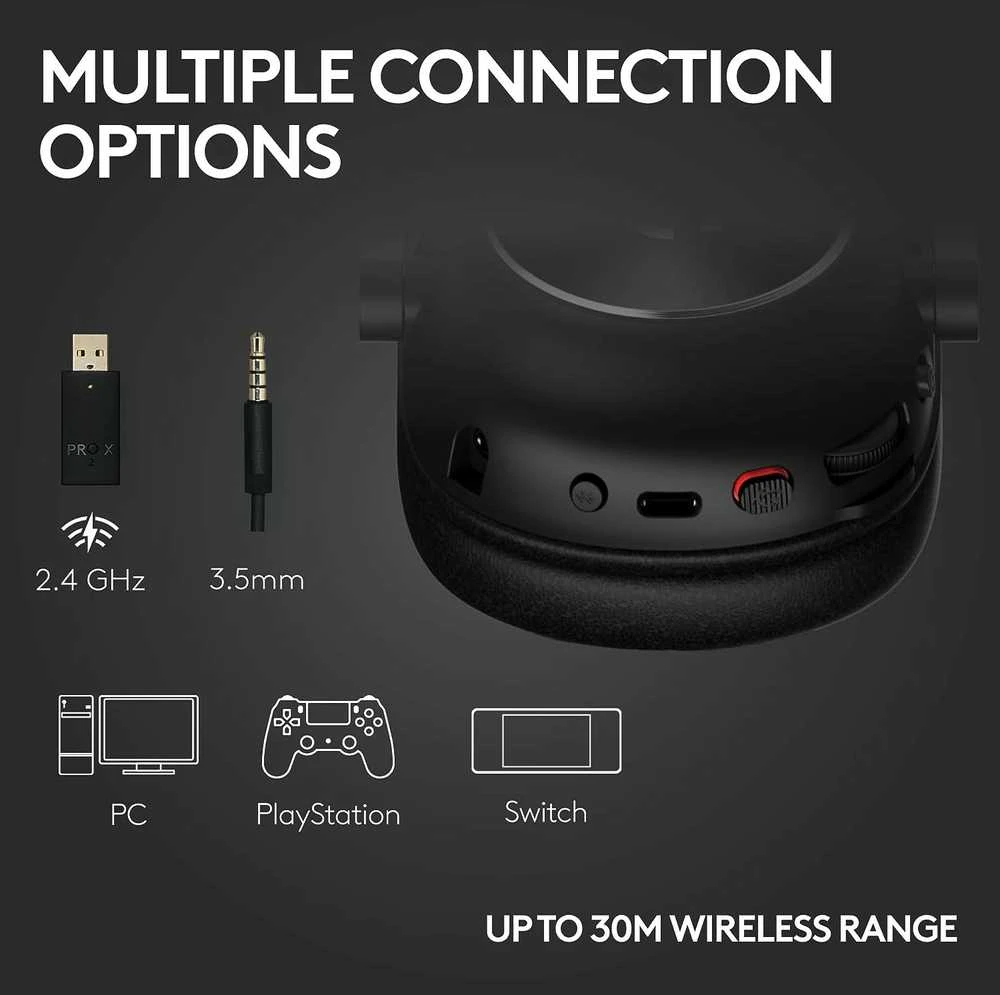 Logitech G Pro X 2 Lightspeed belaidės ausinės žaidimams, Rožinės spalvos