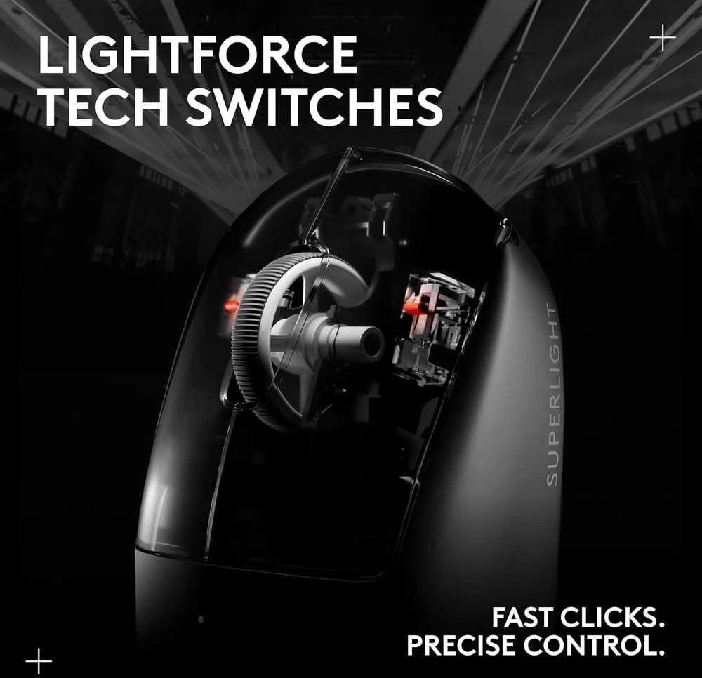 Belaidė žaidimų pelė Logitech PRO X Superlight 2 SE, Juoda