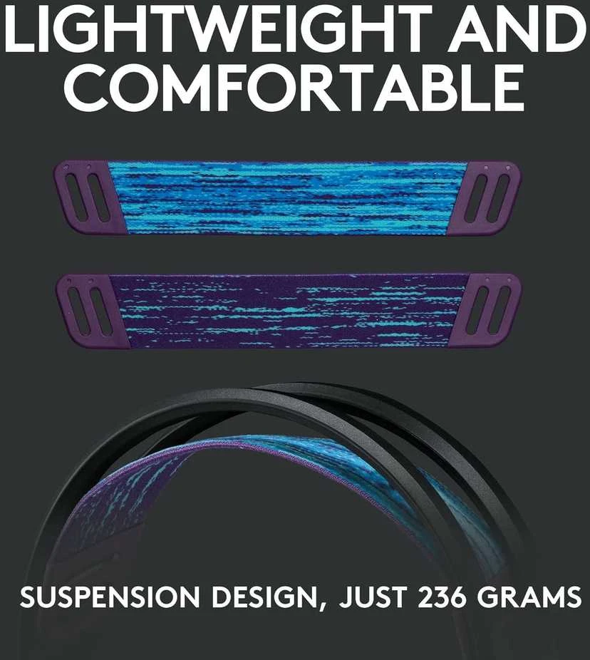Logitech G535 Lightspeed belaidės ausinės žaidimams, Juodos spalvos