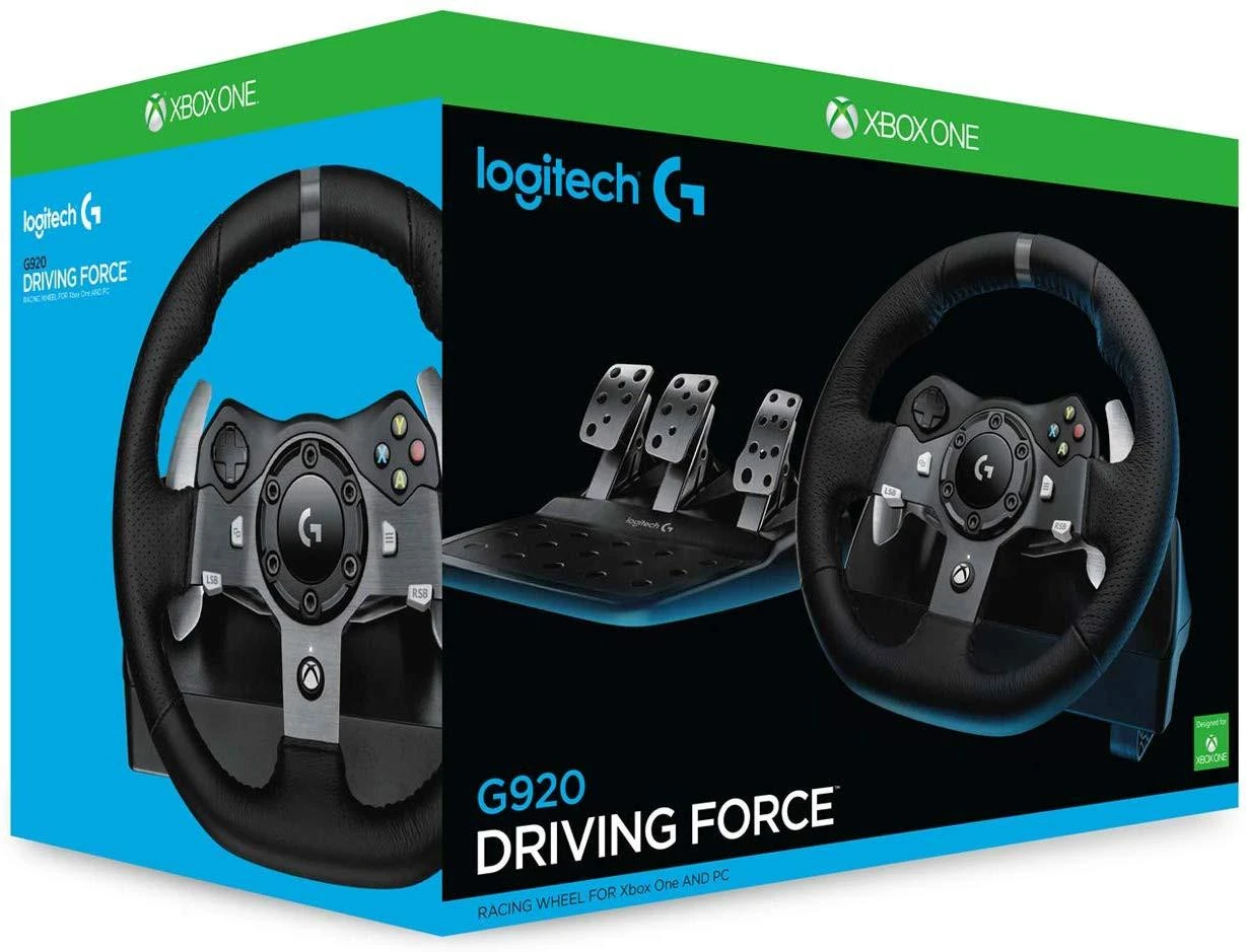 Logitech G920 Driving Force žaidimų vairas skirtas Xbox One ir PC su pedalais