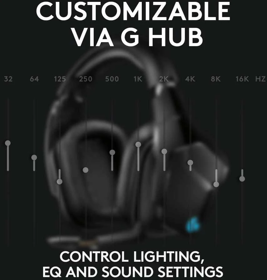 LOGITECH G935 Belaidės 7.1 Surround Sound LIGHTSYNC Ausinės Žaidimams - 2.4GHZ - EMEA