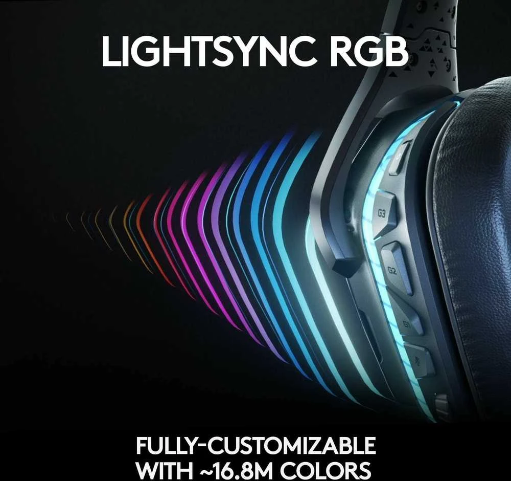 LOGITECH G935 Belaidės 7.1 Surround Sound LIGHTSYNC Ausinės Žaidimams - 2.4GHZ - EMEA