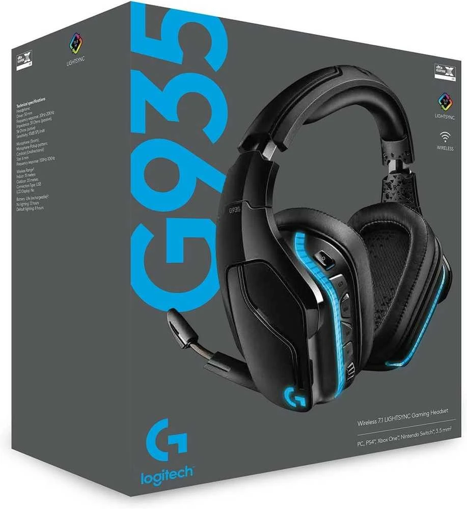 LOGITECH G935 Belaidės 7.1 Surround Sound LIGHTSYNC Ausinės Žaidimams - 2.4GHZ - EMEA