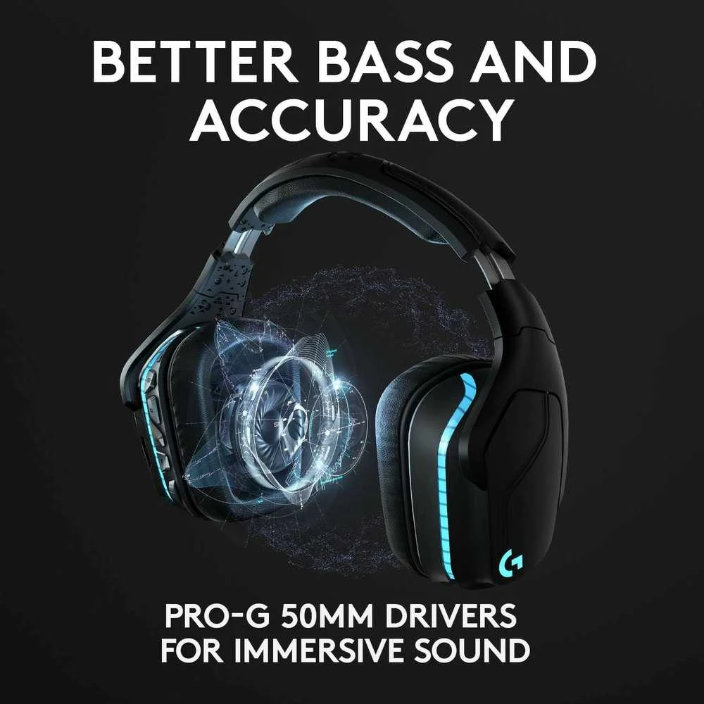 LOGITECH G935 Belaidės 7.1 Surround Sound LIGHTSYNC Ausinės Žaidimams - 2.4GHZ - EMEA
