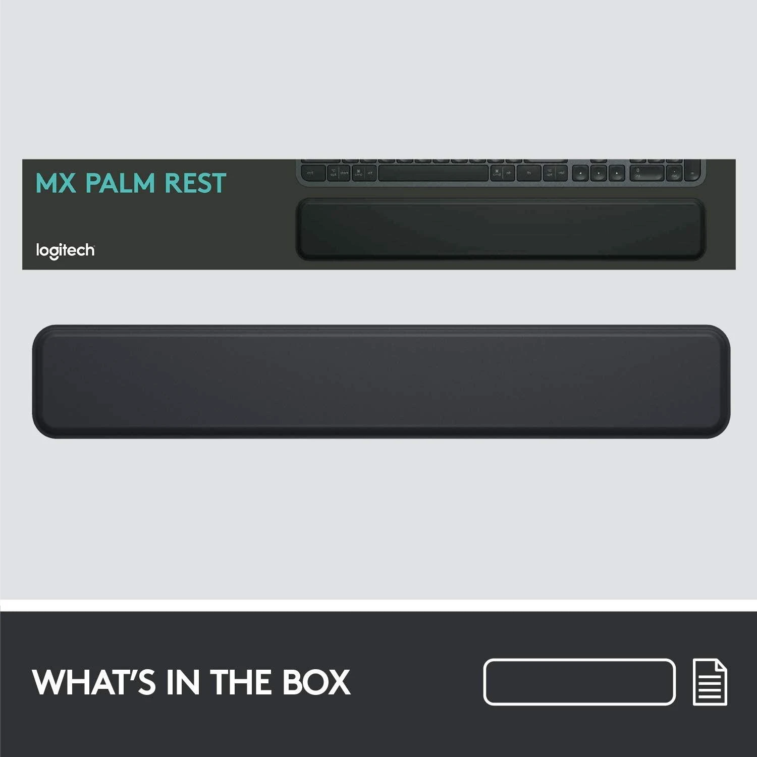 Klaviatūra LOGITECH MX Keys riešo atrama (juoda)