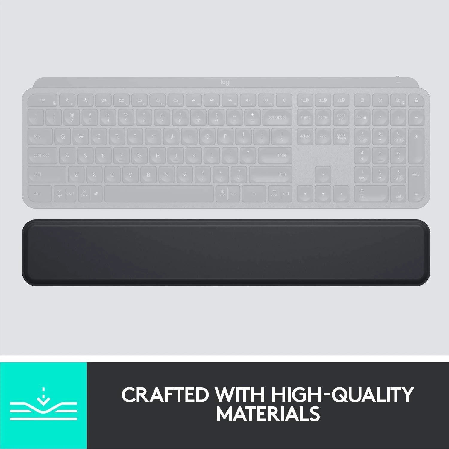 Klaviatūra LOGITECH MX Keys riešo atrama (juoda)