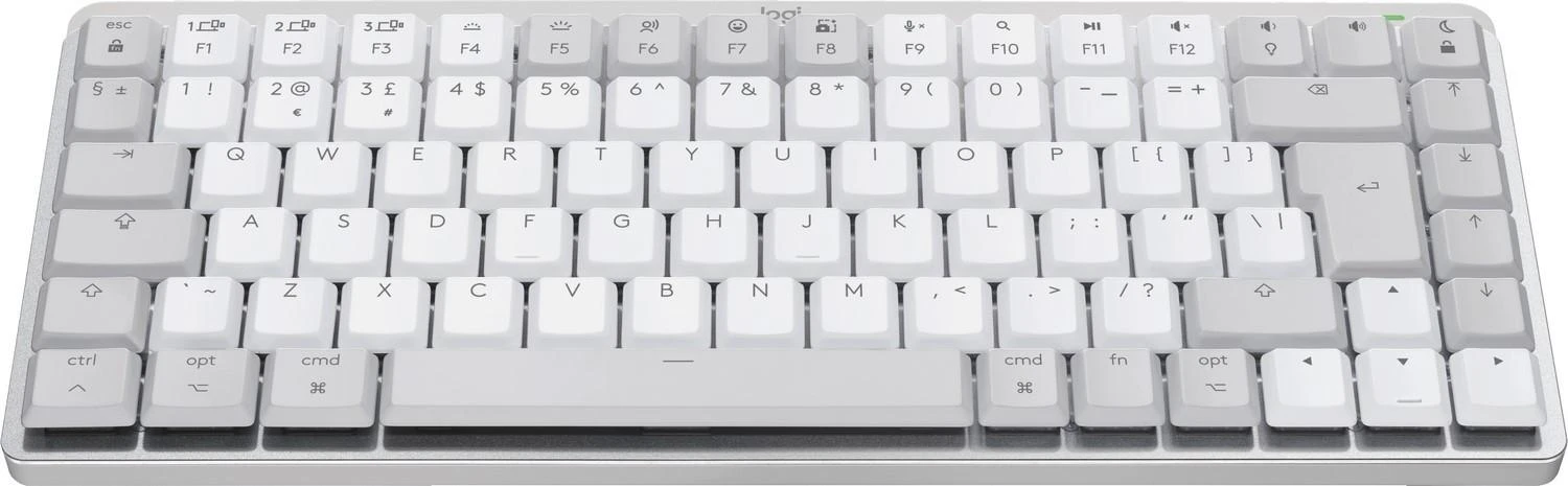 „LOGITECH MX Mechaninė Mini“, skirta MAC „Bluetooth“ apšviesta klaviatūra – PALE Pilkas – US INT'L – TACTILE