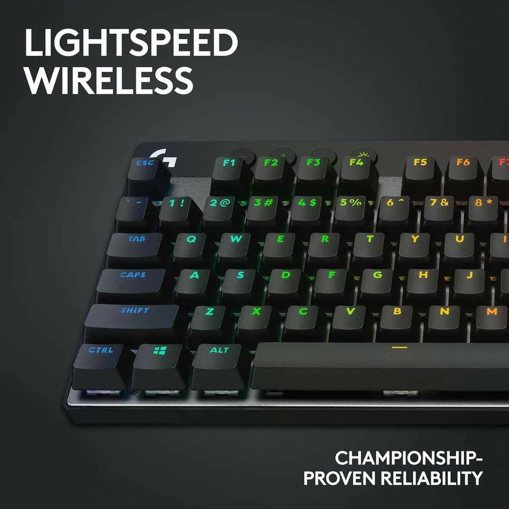 Žaidimų klaviatūra Logitech G Pro X TKL Lightspeed, US išdėstymas, Juodos spalvos