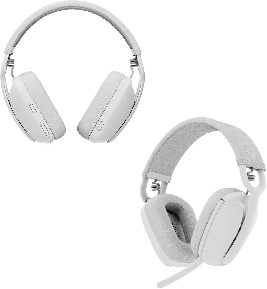 Logitech Zone Vibe 100 belaidės ausinės, Baltos