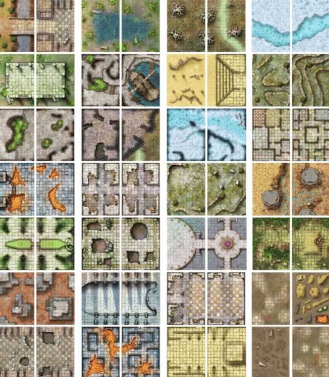 Loke Battlemats Dragon Lairs & Dungeons A Giant Book of Battle Mats