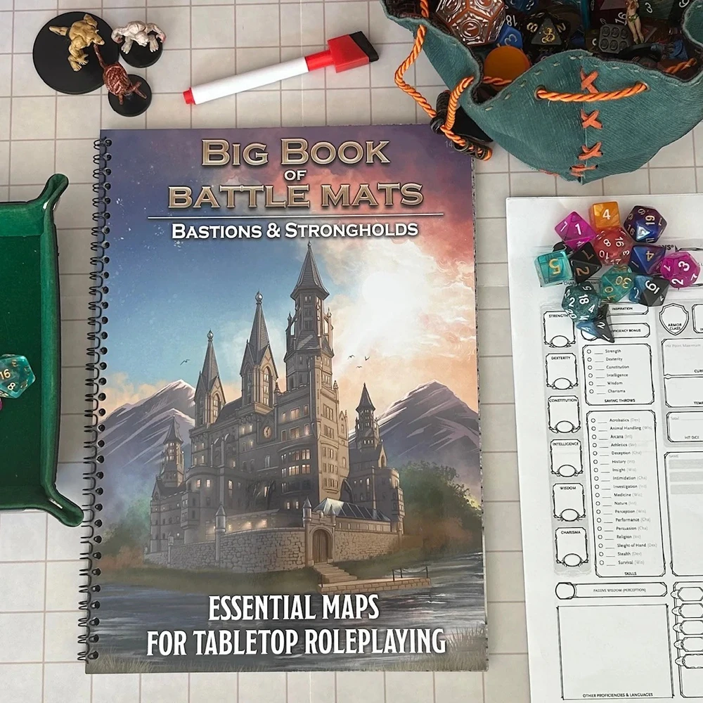 Loke Battlemats Loke Battle Mats: Big Book of Battle Mats - Bastions & Strongholds