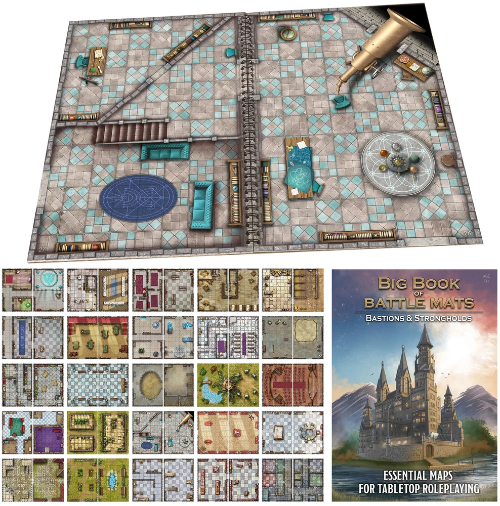 Loke Battlemats Loke Battle Mats: Big Book of Battle Mats - Bastions & Strongholds