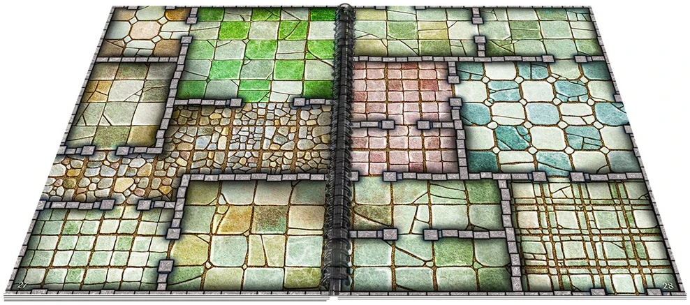 Loke Battlemats Loke Battle Mats: Big Book of Battle Mats - Cells & Shrines