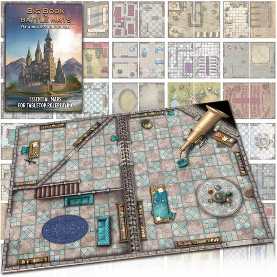 Loke Battlemats Loke Battle Mats: Big Book of Battle Mats - Bastions & Strongholds