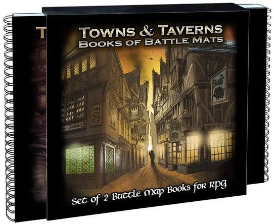 Loke Battlemats Loke Battle Mats: Books of Battle Mats - Towns & Taverns