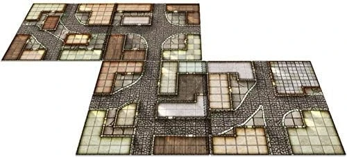 Loke Battlemats Loke Battle Mats: Books of Battle Mats - Towns & Taverns
