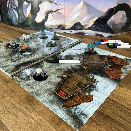 Loke Battlemats Loke Battle Mats: Giant Book of Battle Mats - Wilds, Wrecks & Ruins
