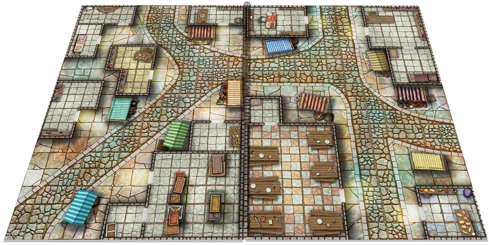 Loke Battlemats Loke Battle Mats: Giant Book of Battle Mats - Streets Sewers & Cemeteries