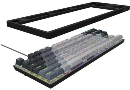 LORGAR Azar 514TKL, su laidu RGB mechaninė klaviatūra žaidimams, baltas, EN išdėstymas