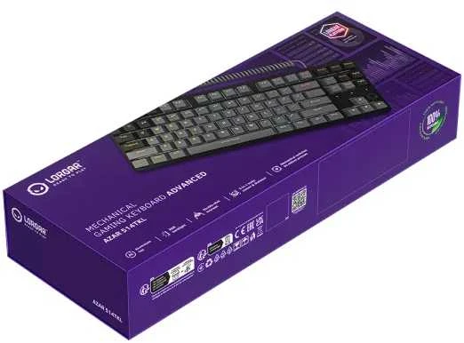 LORGAR Azar 514TKL, su laidu RGB mechaninė klaviatūra žaidimams, juodas, EN išdėstymas