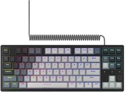 LORGAR Azar 514TKL, su laidu RGB mechaninė klaviatūra žaidimams, baltas, EN išdėstymas