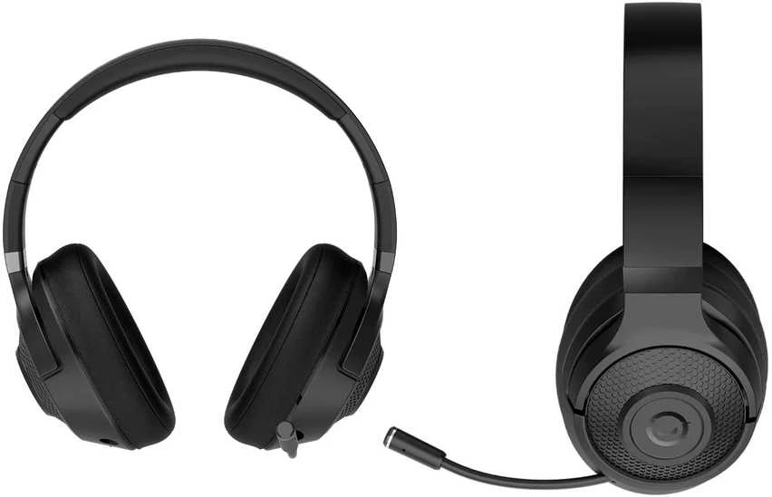LORGAR Noah 500, Belaidės Žaidimų ausinės su mikrofonu, JL7006, BT 5.3, battery life iki 58 h (1000mAh), USB (C) charging kabelis (0.8m), 3.5 mm AUX kabelis (1.5m), size: 195*185*80mm, 0.24kg, juodas