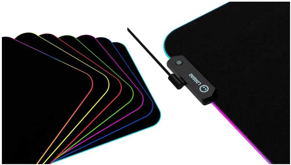 Lorgar Steller 913, Pelės kilimėlis žaidimams, Didelės spartos paviršius, neslystantis guminis pagrindas, RGB apšvietimas, USB jungtis, Lorgar WP Gameware palaikymas, dydis: 360mm x 300mm x 3mm, svoris 0,250kg