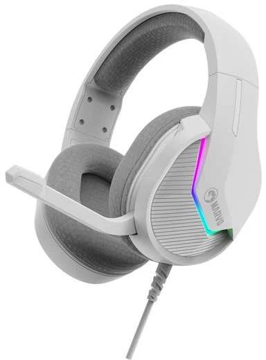 MARVO H8618 WH Tactic 40 RGB Laidinės žaidimų ausinės | USB | Baltos