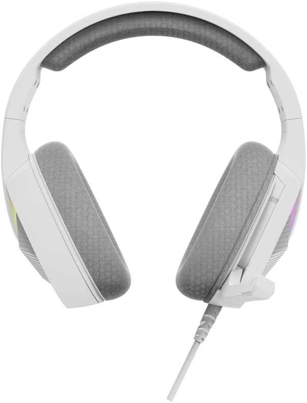 MARVO H8618 WH Tactic 40 RGB Laidinės žaidimų ausinės | USB | Baltos