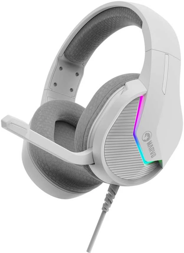 MARVO H8618 WH Tactic 40 RGB Laidinės žaidimų ausinės | USB | Baltos