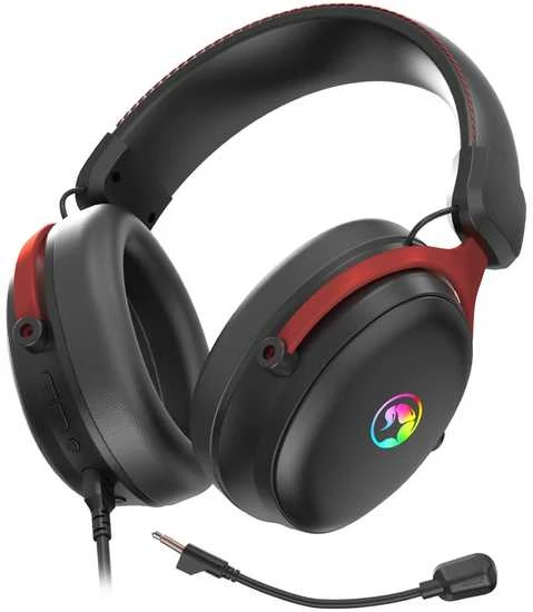 MARVO HG9067W ausinės su RGB logotipu ir mikrofonu