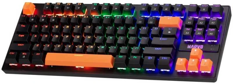 Marvo KG901C TKL 80% laidinė mechaninė klaviatūra su RGB (US, Mėlyna switch)