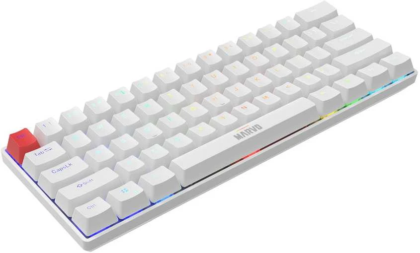 Klaviatūra Klav.Marvo Saber 61 KG933 RGB 60% balta