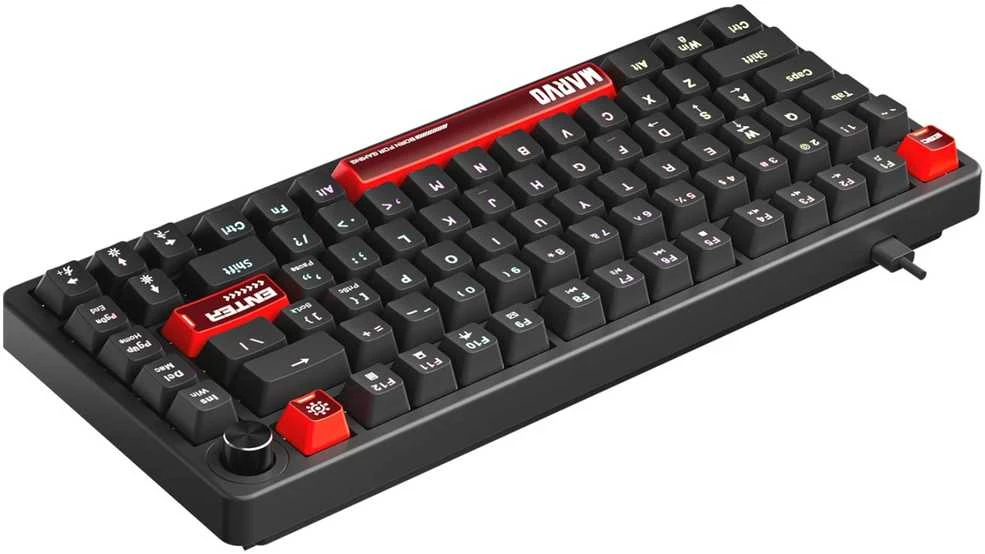 MARVO KG936 Arma 82 RGB Laidinė žaidimų klaviatūra | Juoda, 75%