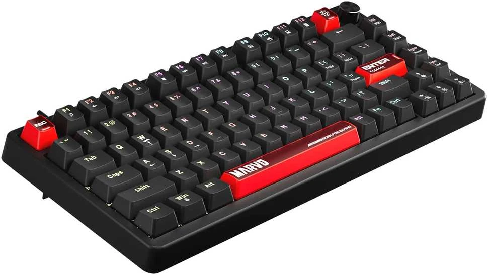 MARVO KG936 Arma 82 RGB Laidinė žaidimų klaviatūra | Juoda, 75%