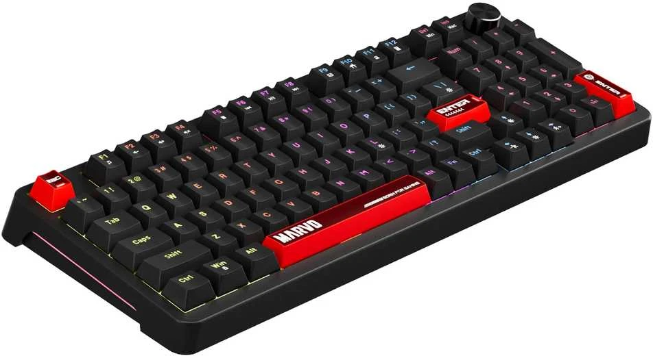 MARVO KG937 Arma 98 RGB Laidinė žaidimų klaviatūra | Juoda, 98%