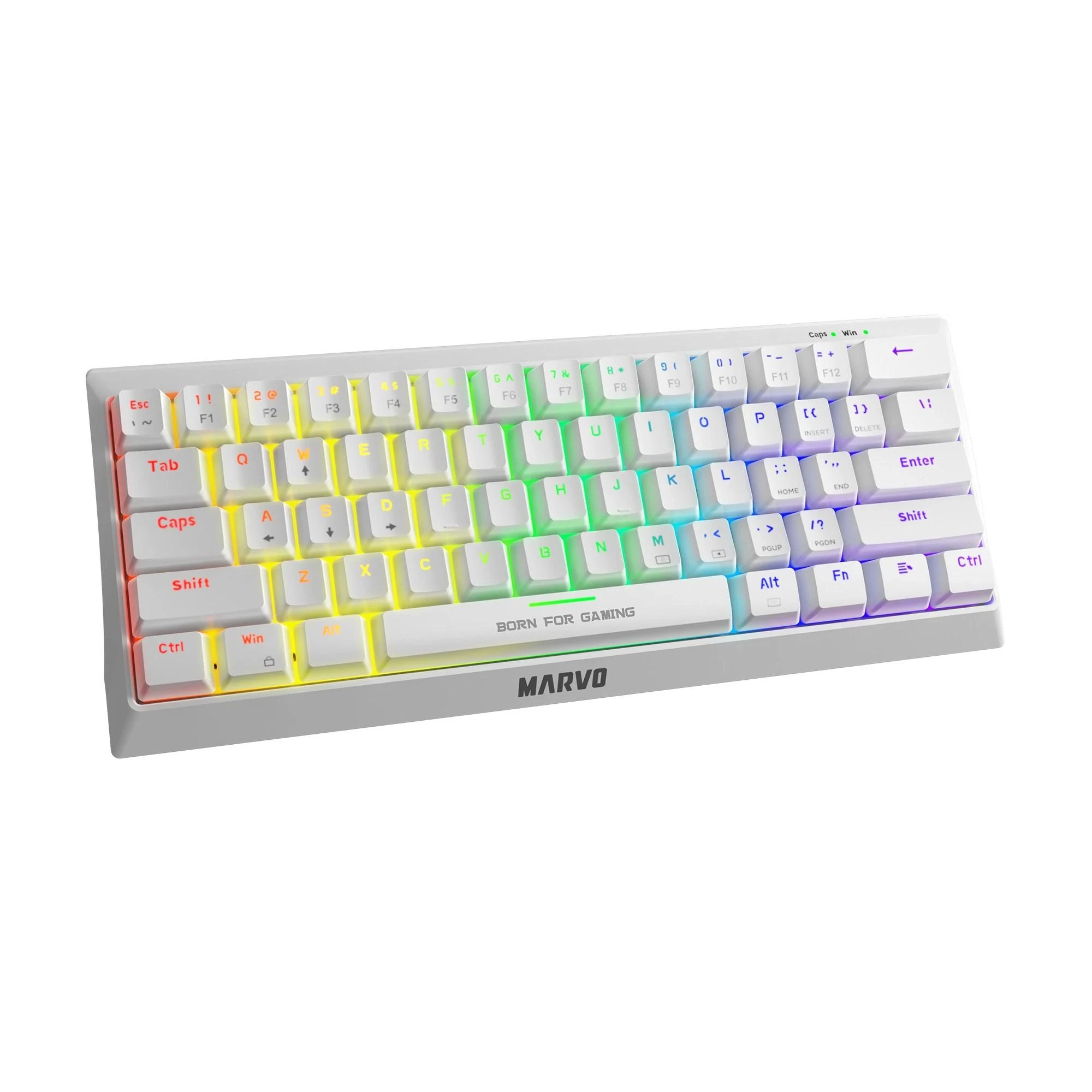 Klaviatūra Marvo KG962 RGB (Balta)