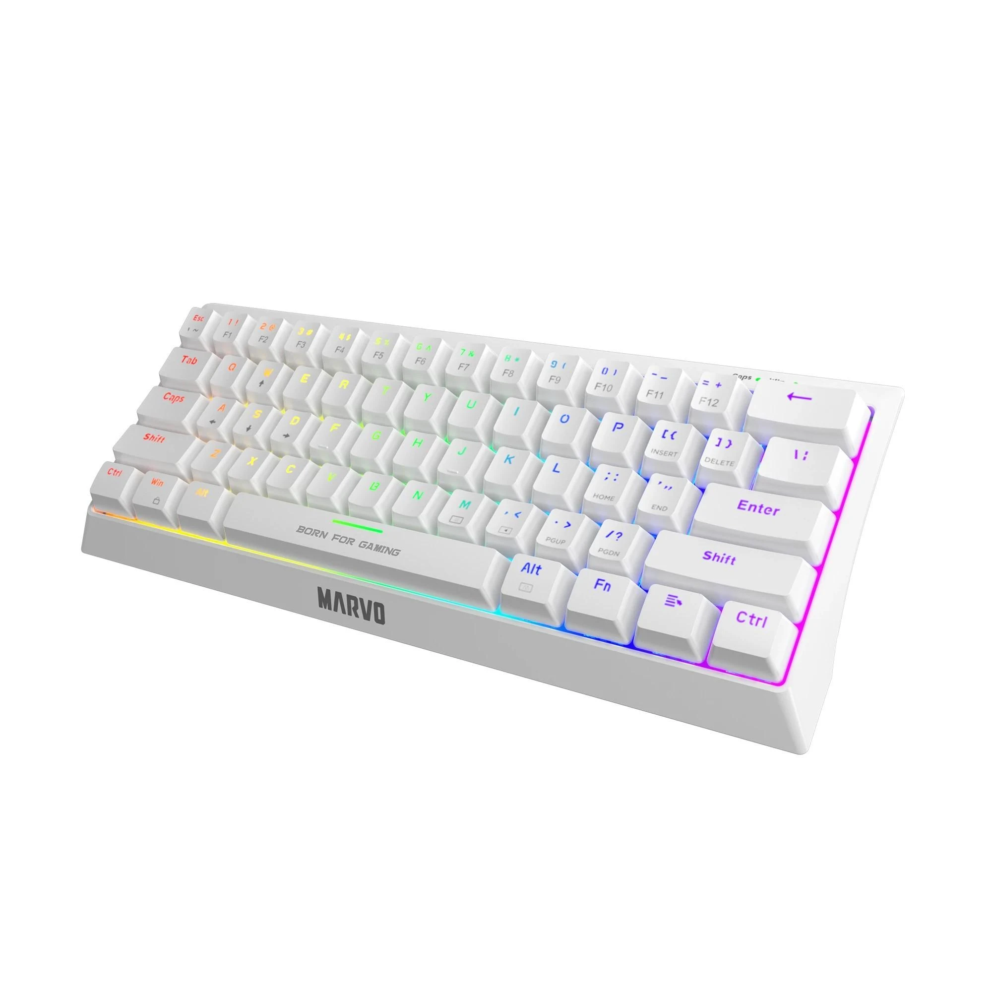 Klaviatūra Marvo KG962 RGB (Balta)