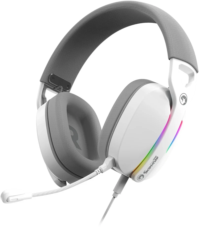Ausinės su mikrofonu Marvo Pulz 70W 7.1 suround HG9086 WH baltos
