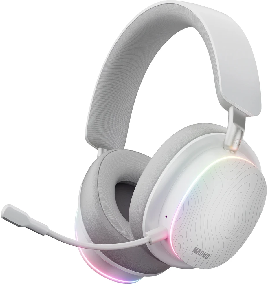 Ausinės su mikrofonu Marvo HG9087W WH belaidės