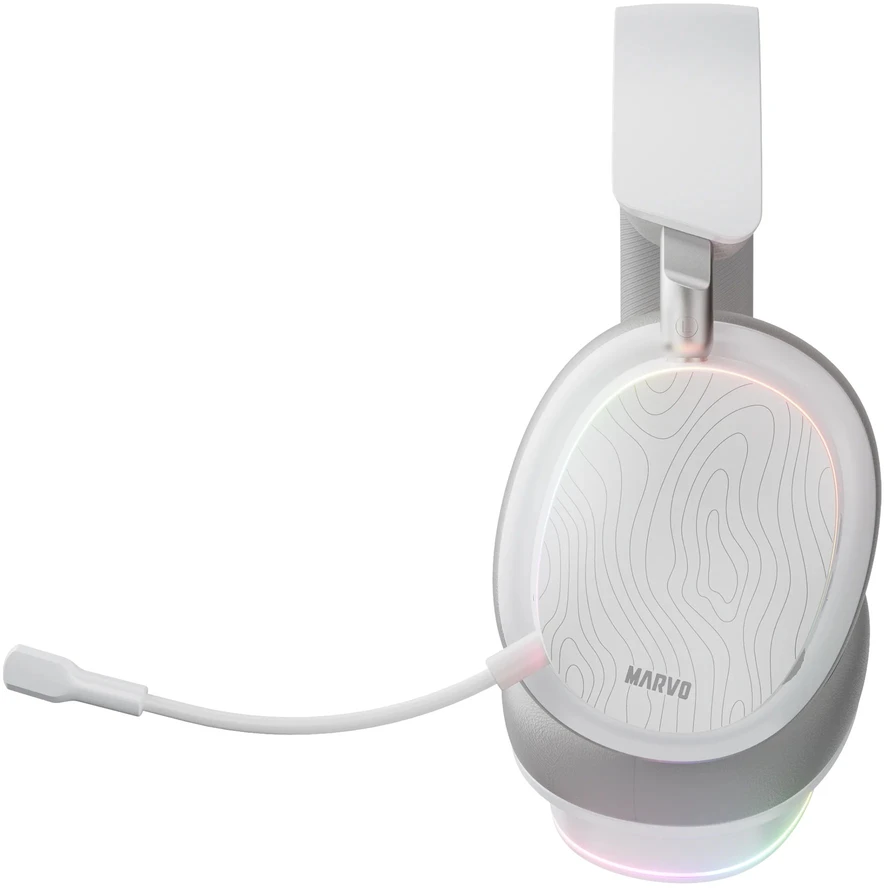 Ausinės su mikrofonu Marvo HG9087W WH belaidės