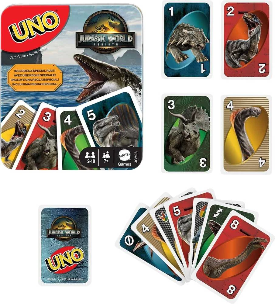 Mattel UNO kortos JURASSIC WORLD (JFT28)